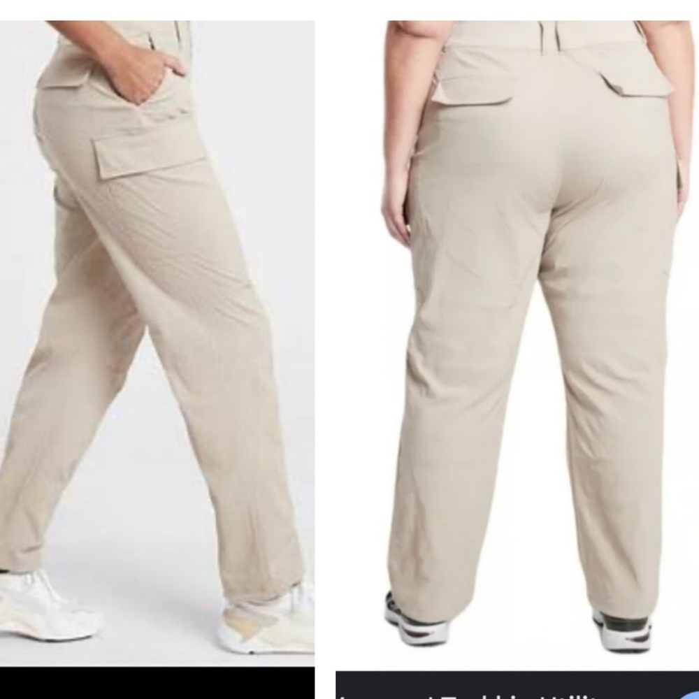 Women's Trekkie Utility Cargo Pants - Ecru Athleta 
Size 20 VGUC lightweight